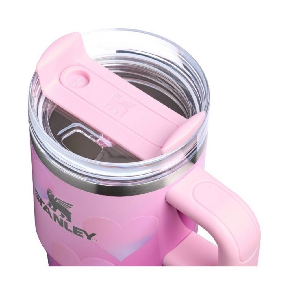 Stanley Valentines 20oz Quencher Tumbler Powder Pink Heart Gradient - Picture 5 of 5